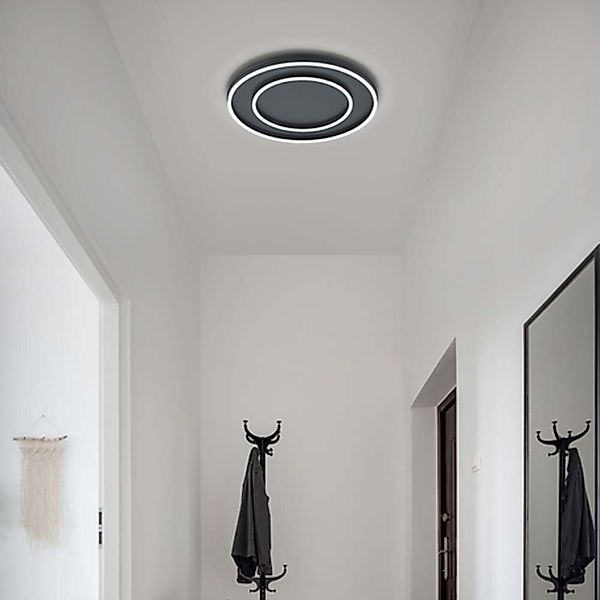 LED Deckenleuchte Sona in Schwarz-matt 60W 4690lm günstig online kaufen