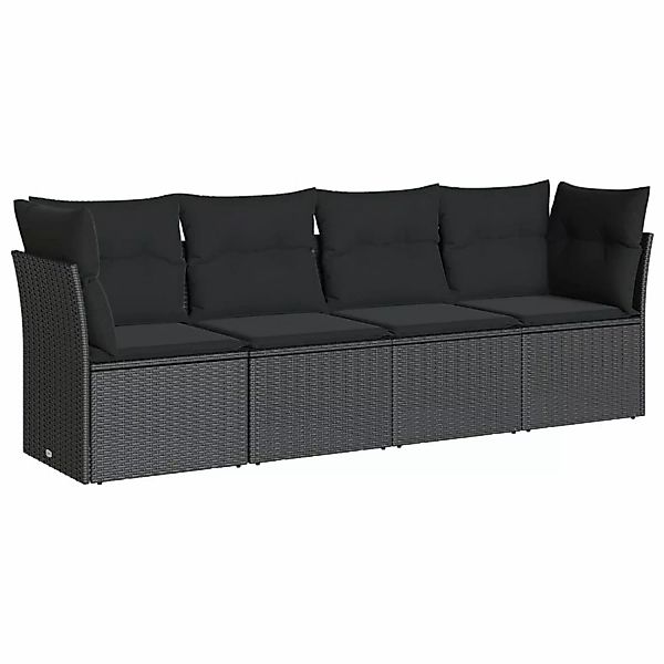 vidaXL Gartenlounge-Set 4-tlg. Garten-Sofagarnitur mit Kissen günstig online kaufen