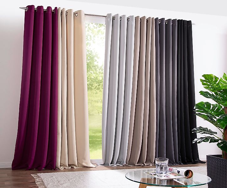 DecoHome24 Gardine Brillant (1 St), Ösen, günstig online kaufen