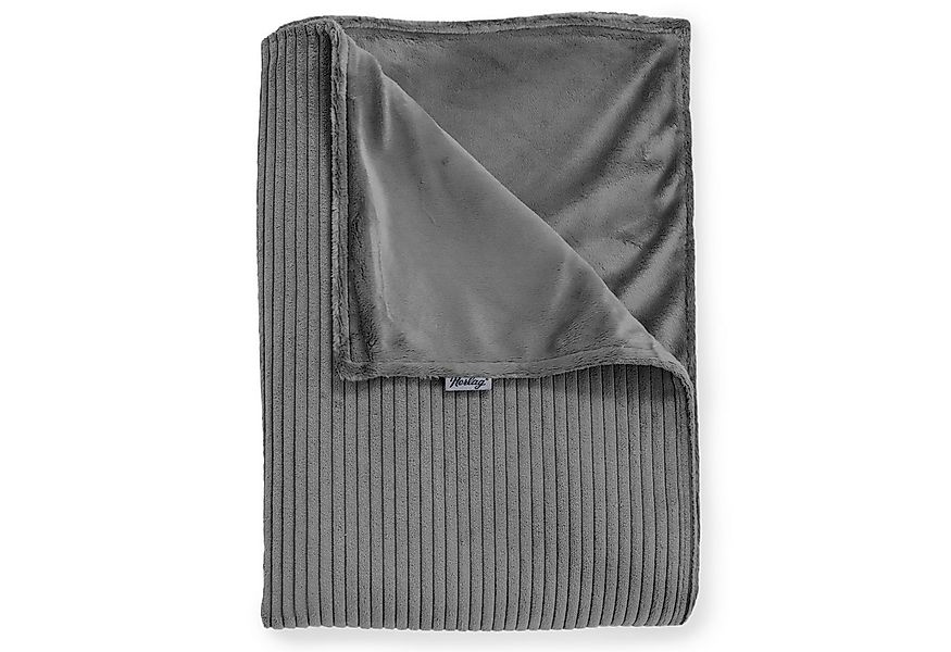 Wohndecke Kuscheldecke ELLA 140x200 cm – Wendedecke Cord & Fleece, Couchdec günstig online kaufen