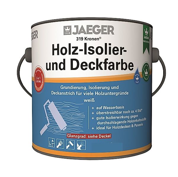 Jaegerlacke Wand- und Deckenfarbe 319 Kronen Holz-Isolierfarbe Deckfarbe 3i günstig online kaufen
