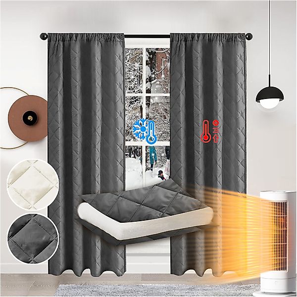Jibenhome Vorhang Winter Wärme Thermovorhang Dicke günstig online kaufen