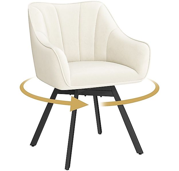 Yaheetech Esszimmerstuhl Polsterstuhl drehbar (1 St), Küchenstuhl mit Armle günstig online kaufen