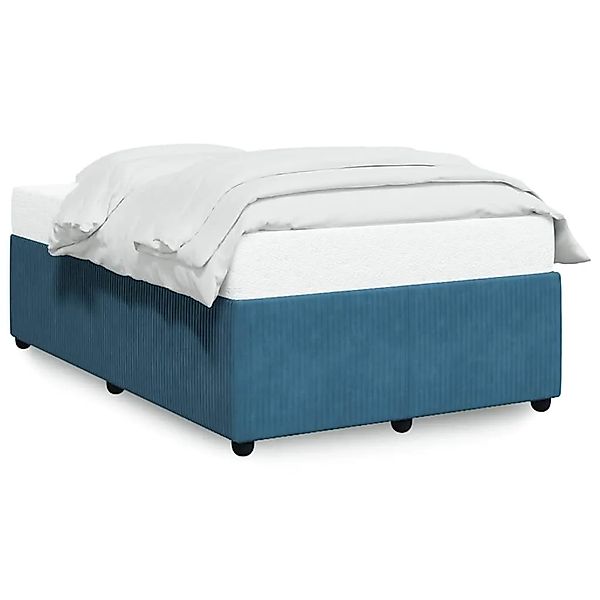 vidaXL Bettgestell Blau 120x190 cm Samt 3284998 günstig online kaufen
