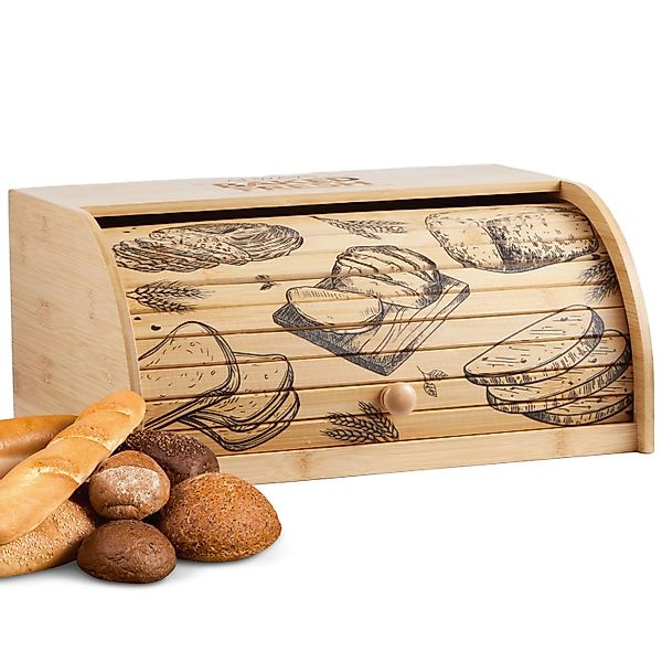 Ecosa EO-5040 Brotbox mit Rolldeckel aus Bambus günstig online kaufen