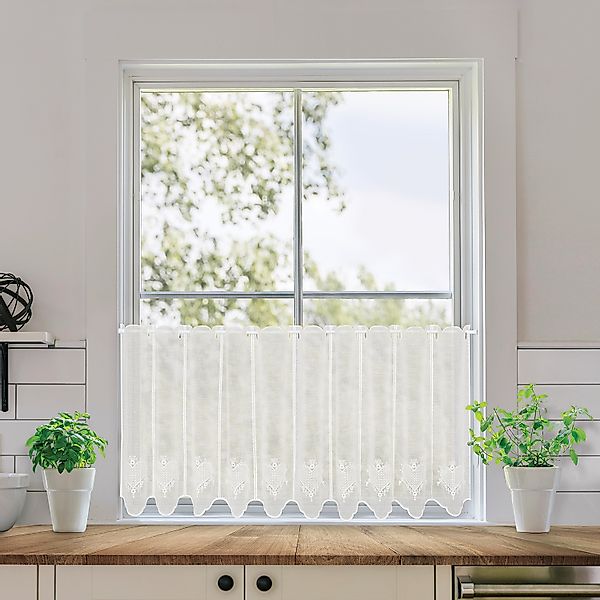 Gerster Scheibengardine »Elaine, nach Maß« Durchzuglöcher 1 Stk. tlg. SB-Bi günstig online kaufen