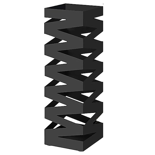 Songmics Schirmständer Patsy Metall Quadratisch Schwarz günstig online kaufen