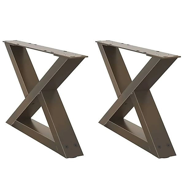 vidaXL Couchtischbeine 2 Stk Naturstahl 60x30-31,3 cm Stahl 4012691 günstig online kaufen