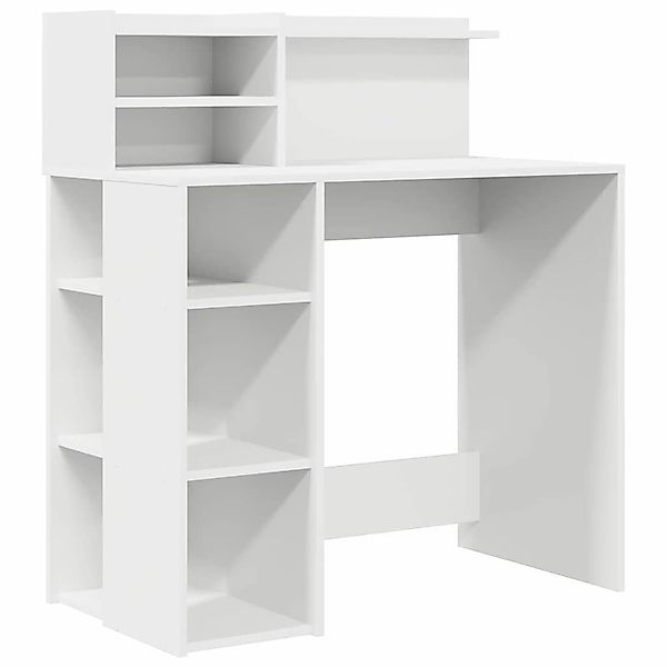 vidaXL Schreibtisch Schreibtisch mit Stauraum Weiß günstig online kaufen