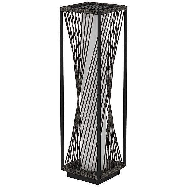 Outsunny Solar Stehlampe Rattan mit Lichtsensor 25 LEDs Solarlampen im Boho günstig online kaufen