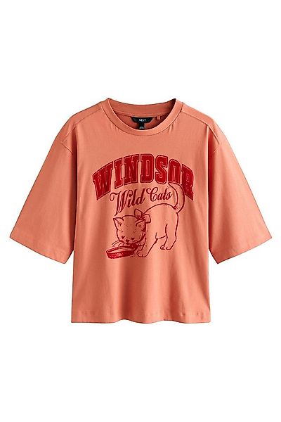 Next T-Shirt Rundhals-T-Shirt mit Grafikprint, Katze (1-tlg) günstig online kaufen