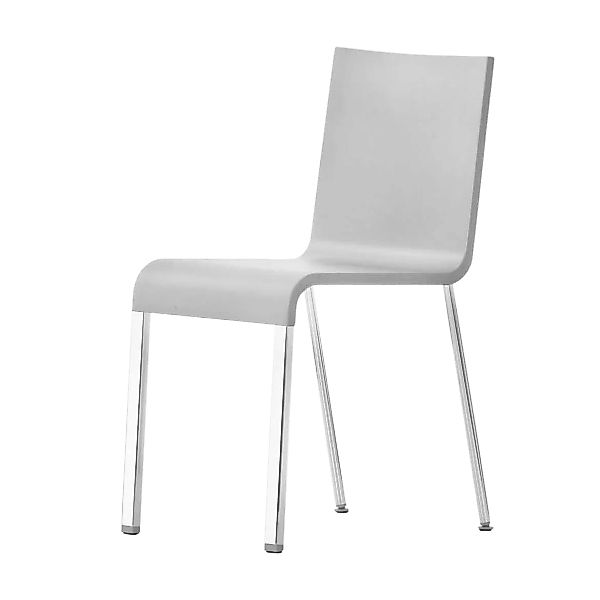 Vitra - .03 Stuhl nicht stapelbar Gestell verchromt - grau/Sitzschale Polyu günstig online kaufen