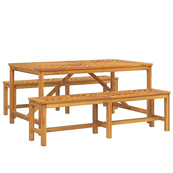 vidaXL 3-Teiliges Garten Esstisch Set Massivholz Akazie 3154115 günstig online kaufen