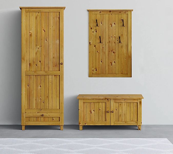 Home affaire Garderobenschrank "Juventus" 1 Stk. tlg. aus massiver Kiefer, günstig online kaufen