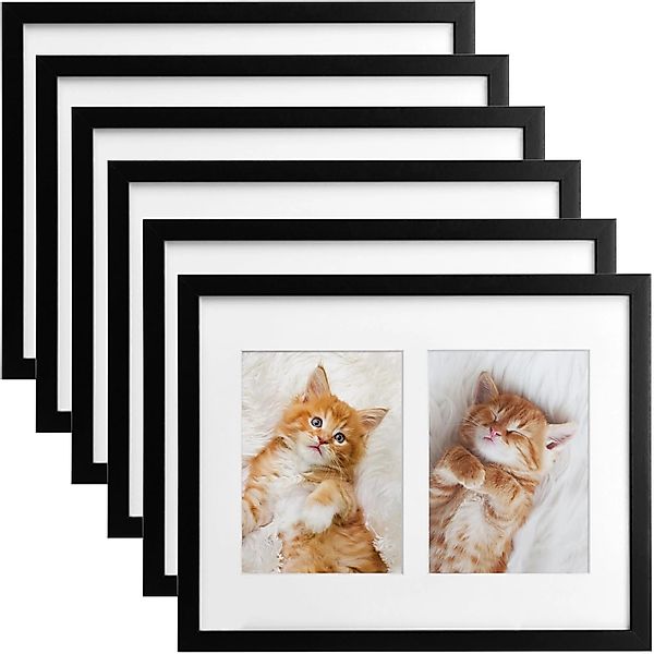 Bomoe Galeria Bilderrahmen 2 Bilder 13x18cm Schwarz 6tlg günstig online kaufen