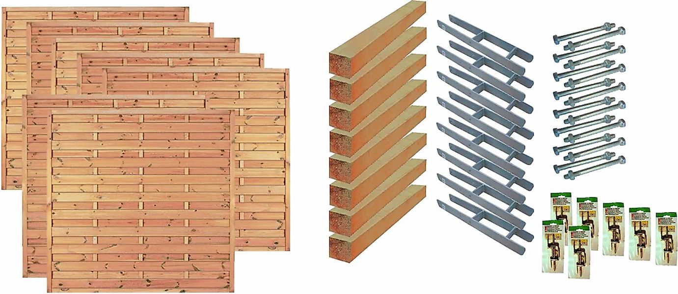 Tetzner & Jentzsch Dichtzaun "Manhattan 5" 7 Elemente, LxH: 1332x180 cm günstig online kaufen