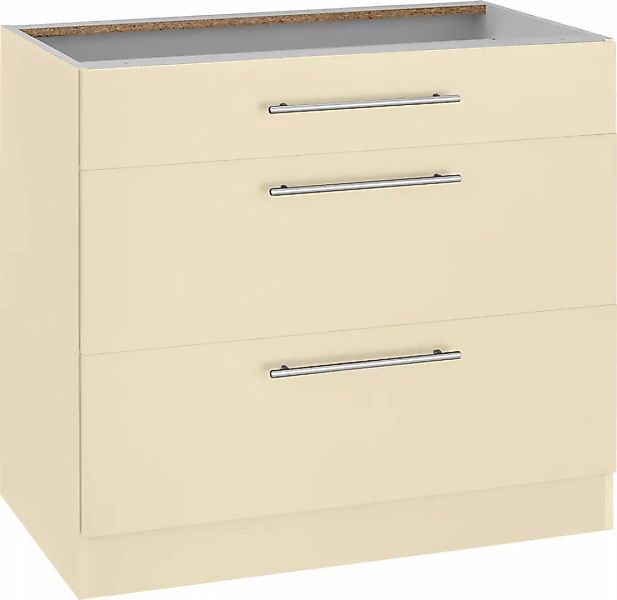 wiho Küchen Unterschrank "Unna", 90 cm breit, mit 2 großen Auszügen, ohne A günstig online kaufen