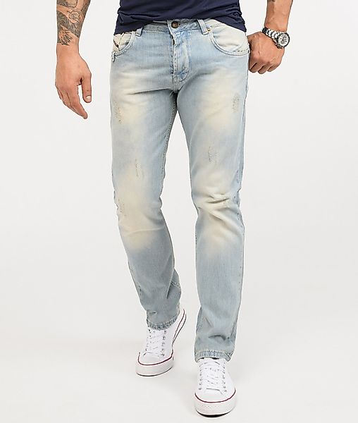 Rock Creek Regular-fit-Jeans Herren Jeans Stonewashed günstig online kaufen