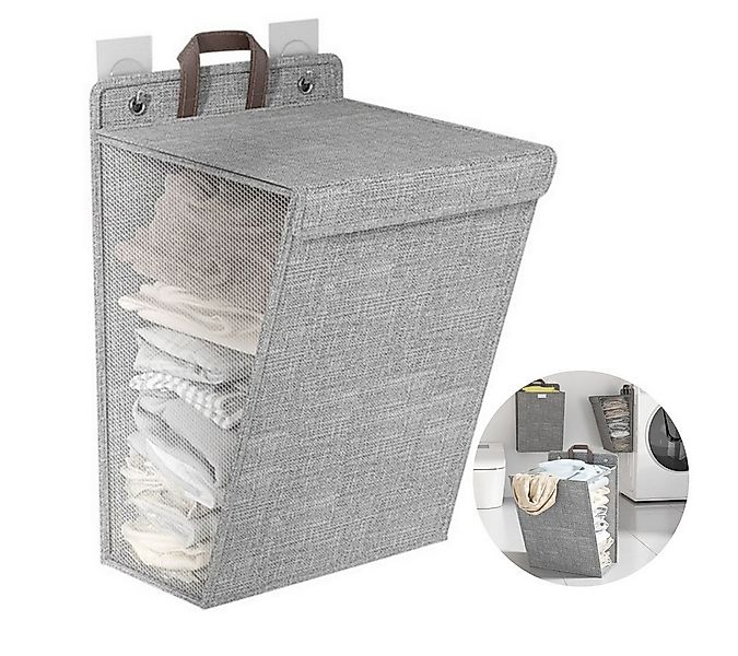 MODFU Wäschekorb 40L Wäschesammler Hängende Faltbox mit Tragegriff (Platzsp günstig online kaufen