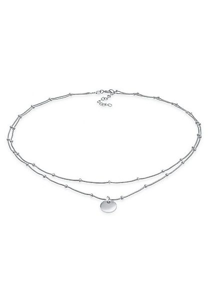 Elli Collier Choker Layer Plättchen Kugelkette 925 Silber günstig online kaufen