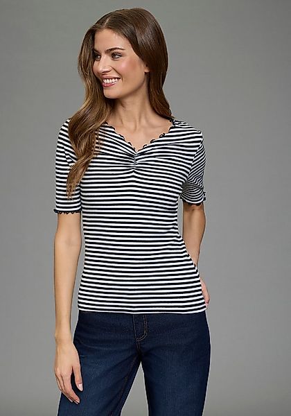 Flashlights T-Shirt im Streifen-Design mit Rüschen günstig online kaufen