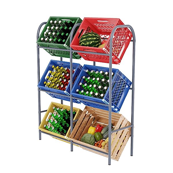 TroniTechnik Regal für 6 Kisten Flaschenkistenregal aus pulverbeschichtetem günstig online kaufen