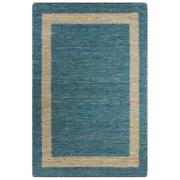 Teppich Handgefertigt Jute Blau 160x230 Cm günstig online kaufen