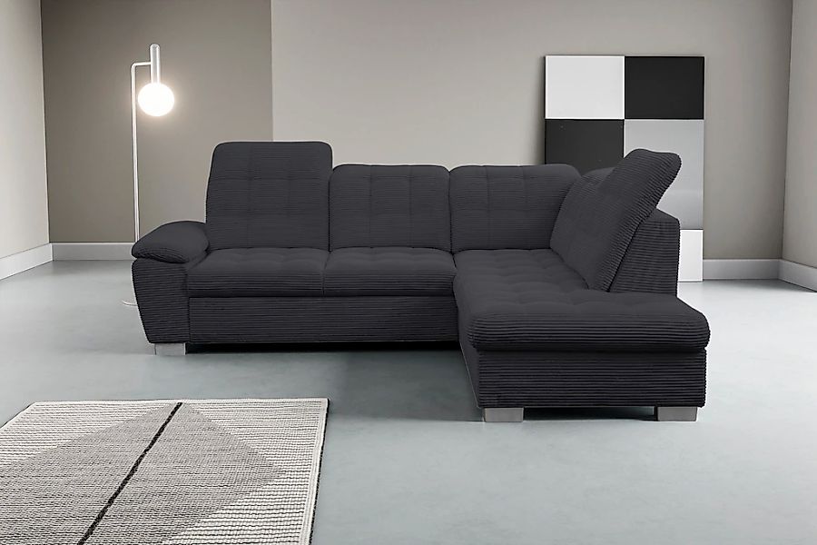 WERK2 Ecksofa "Bonny inkl. Kopfteilverstellung, Bettfunktion, Stauraum, L-F günstig online kaufen