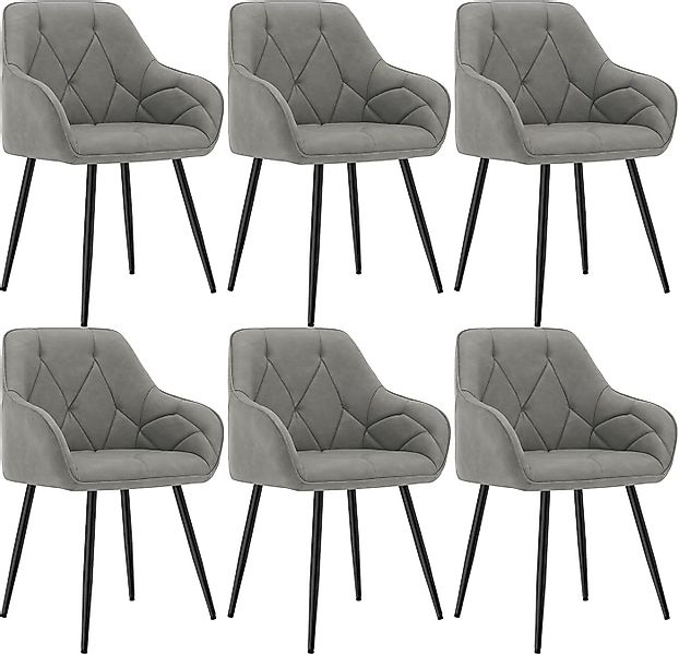 Woltu 4-Fußstuhl (Set, 6 St), Esszimmerstühle ergonomischer aus Kunstleder günstig online kaufen