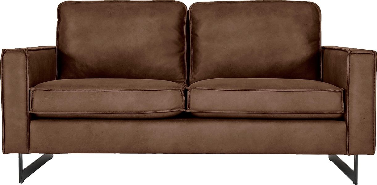 Home affaire 2-Sitzer "Pinto, 166 cm, Cord, Chenille, Lederoptik" mit Keder günstig online kaufen