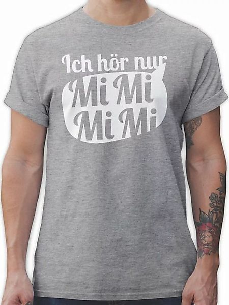 Shirtracer T-Shirt Ich hör nur MIMIMI mit Sprechblase - weiß Sprüche Statem günstig online kaufen