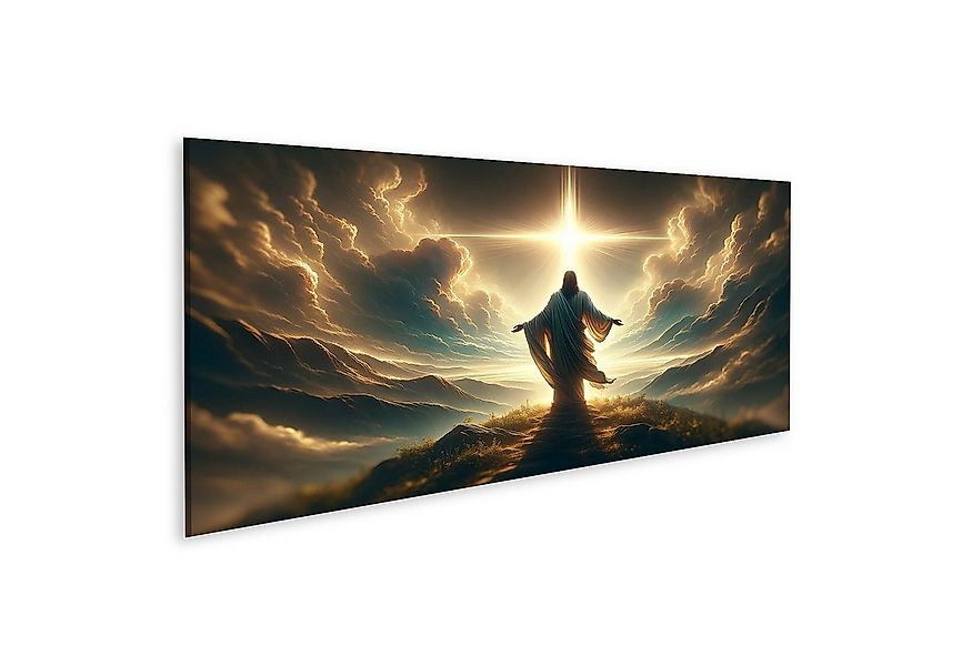 islandburner Leinwandbild Jesus im Sonnenlicht auf Hügel Erlöser günstig online kaufen