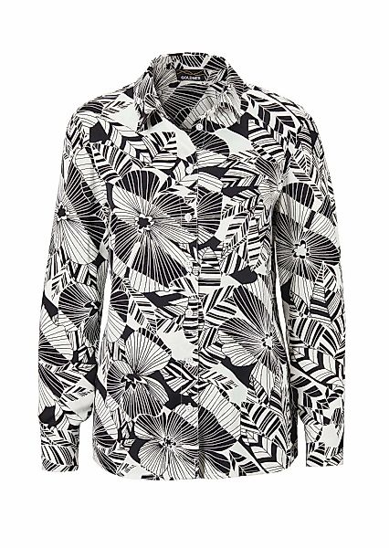 GOLDNER Hemdbluse "Kurzgröße Bluse" Florales Muster günstig online kaufen