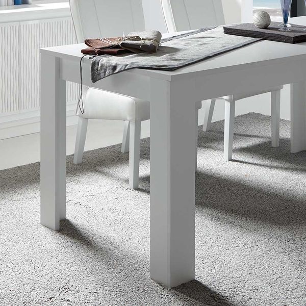 Küchentisch in Weiß lackiert modern günstig online kaufen