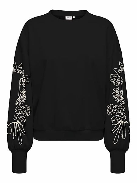 ONLY Sweatshirt "ONLBROOKE L/S O-NECK DETAIL SWT NOOS" günstig online kaufen