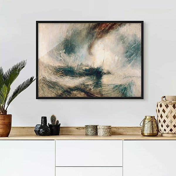 Bild mit Rahmen Kunstdruck - Querformat William Turner - Schneesturm über M günstig online kaufen