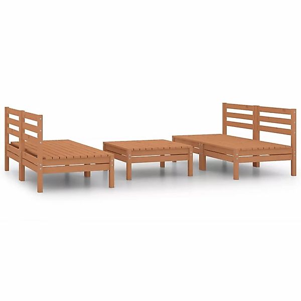 5-tlg. Garten-lounge-set Honigbraun Massivholz Kiefer günstig online kaufen