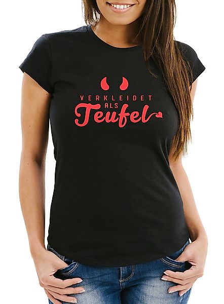 MoonWorks Print-Shirt Damen T-Shirt Verkleidet als günstig online kaufen
