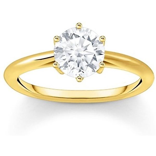 THOMAS SABO Fingerring Ring Weißer Zirkonia Vergoldet (Set) günstig online kaufen