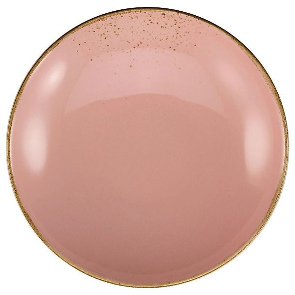 CreaTable Suppenteller NATURE COLLECTION rosa Steinzeug D: ca. 22 cm günstig online kaufen