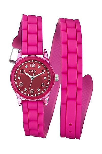 Guess Quarzuhr Damenuhr Armbanduhr Kunststoff Pink günstig online kaufen