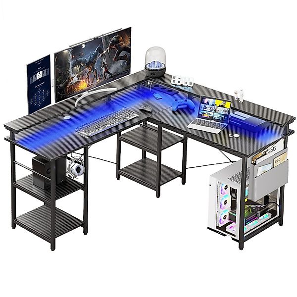 BBWL Computertisch L-förmiger Gaming-Schreibtisch mit LED, günstig online kaufen