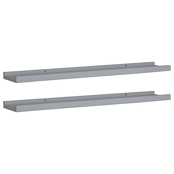 furnicato Wandregal Bilderleisten 2 Stk. Grau günstig online kaufen