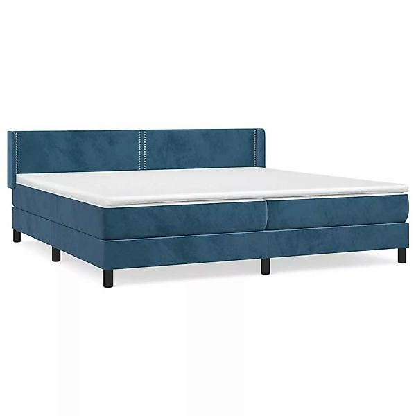 vidaXL Boxspringbett mit Matratze Dunkelblau 200x200 cm Samt1376585 günstig online kaufen