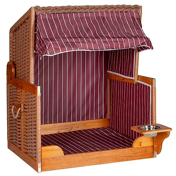 MR.DEKO Haustierstrandkorb Wacholder aus PE-Rattan, Hundebett günstig online kaufen
