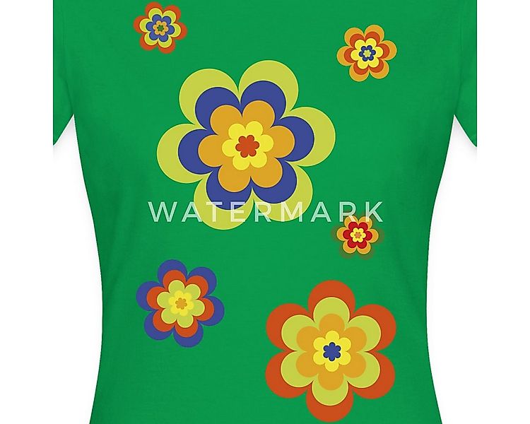 Spreadshirt T-Shirt Hippie Flower Power Blumen Fasching Frauen T-Shirt (1-t günstig online kaufen