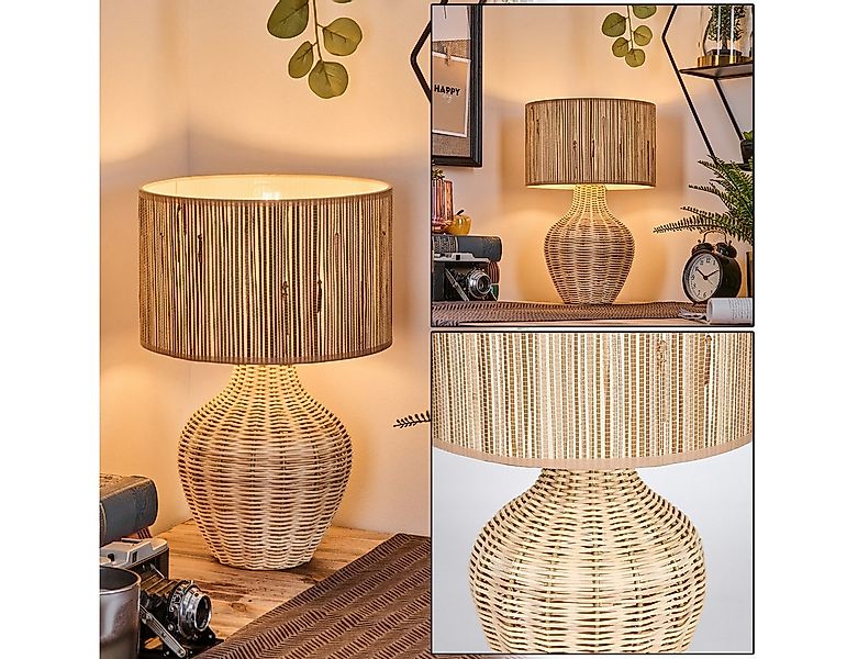 hofstein Tischleuchte Tischlampe aus Rattan/Korbgeflecht/Seegras in Natur/B günstig online kaufen