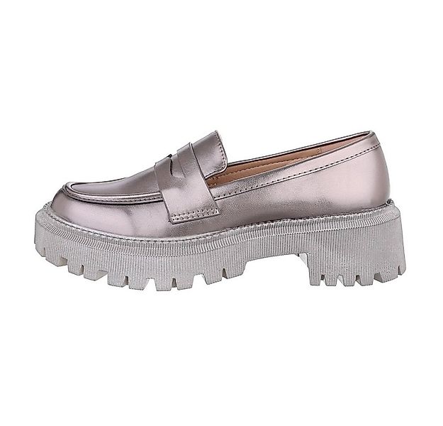 Ital-Design Damen Mokassins Freizeit Slipper (84018726) Blockabsatz Mokassi günstig online kaufen