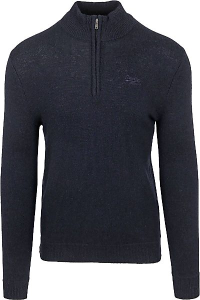 Superdry Henley Essential Half Zip Navy - Größe XXL günstig online kaufen