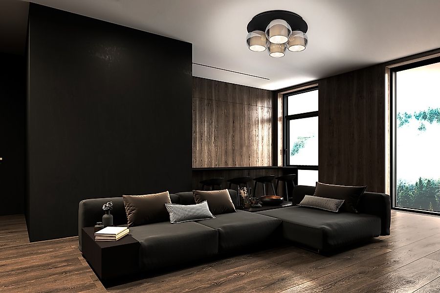 OTTO home Deckenleuchte »Tanissa« E27 1 Stk. rund, 4 kugelförmige Rauchglas günstig online kaufen